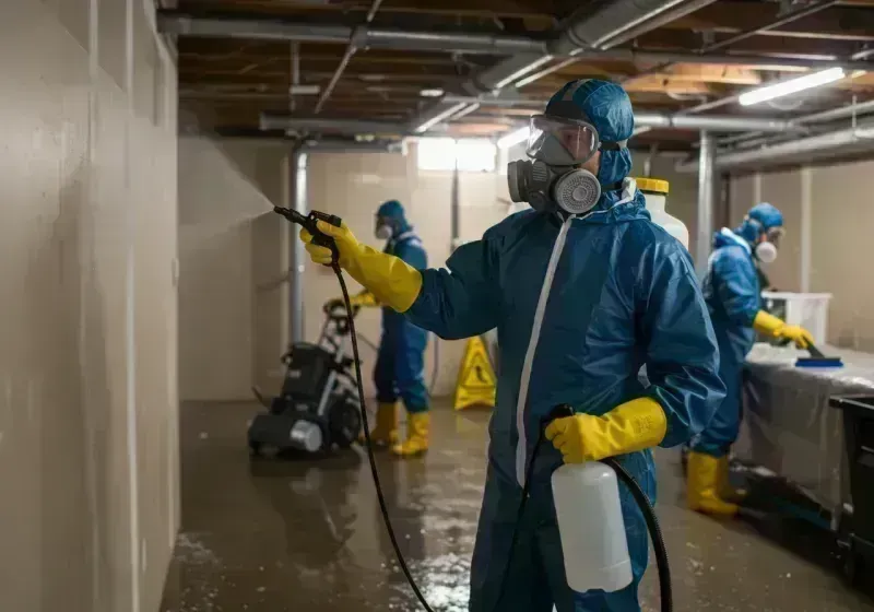 Basement Sanitization and Antimicrobial Treatment process in Saint Johns, MO