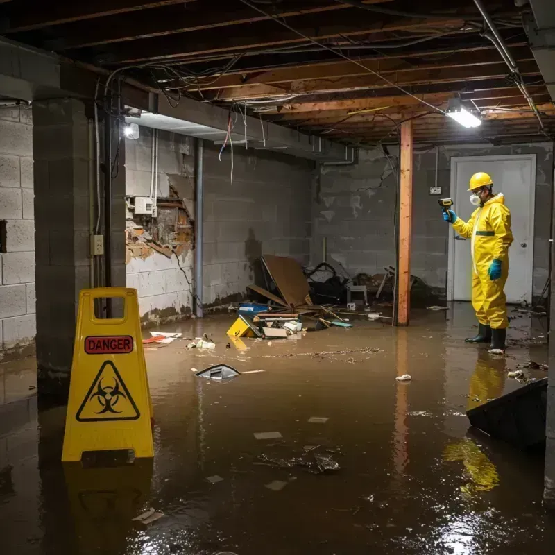 Flooded Basement Electrical Hazard in Saint Johns, MO Property